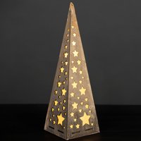 Pyramide en bois LED avec 20 LED