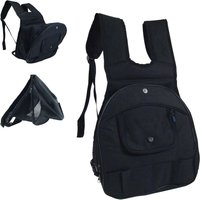 Rucksack für Haustiere Gloria Kangaroo Schwarz Erweiterbar 30 x 20 x 34 cm