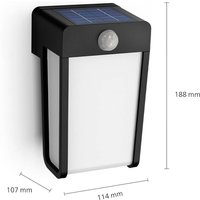 Philips LED-Solar-Wandleuchte Shroud