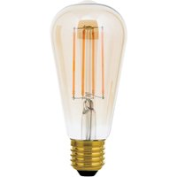 LED-Rustikalampe E27 ST64 6W amber 2.200K dimmbar