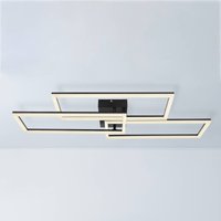 LED-Deckenleuchte Tiny 3fl Rechtecke schwarz CCT