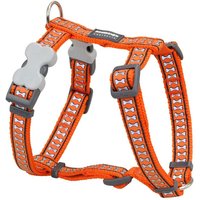 Hundegeschirr Red Dingo Knochen Reflektierend 46-76 cm Orange